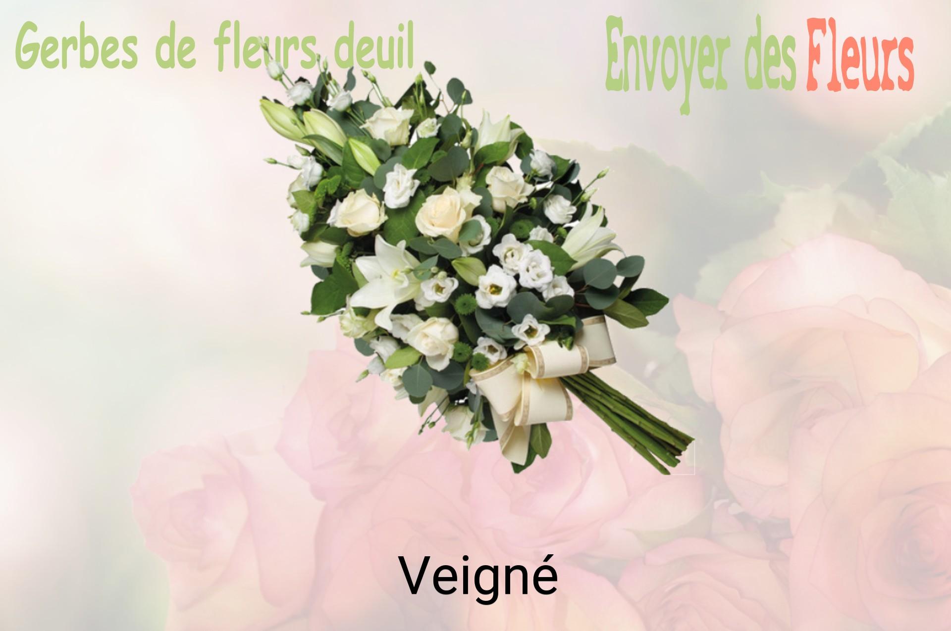 Gerbe de fleurs de deuil livrée à Veigné